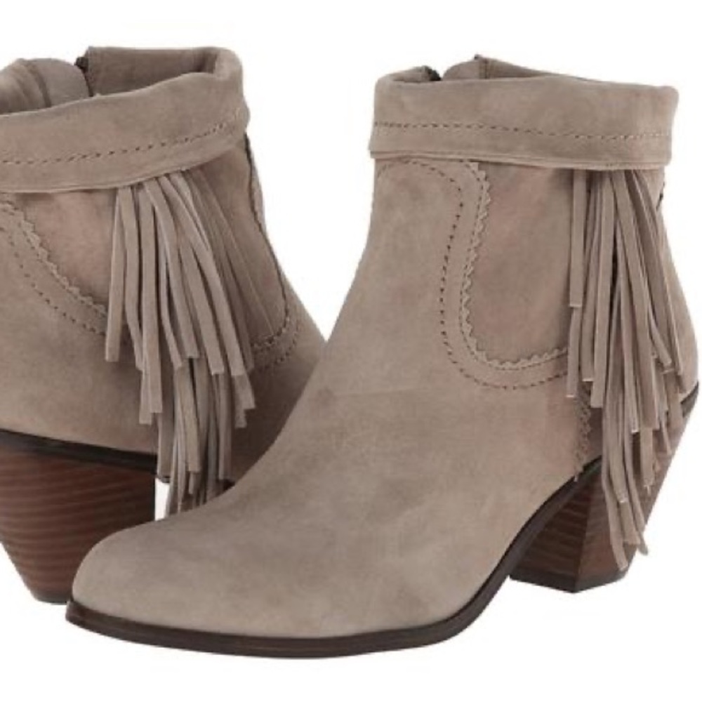 Sam Edelman Tan Louie Fringe New Booties: Size 7.5